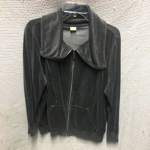 Michael Kors 3X Velour Zip-up jacket